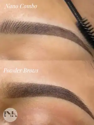 Powder brows vs nano brows Lakeland FL comparison Jourdain Ink