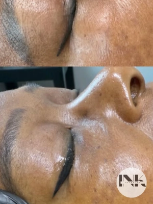 Permanent eyeliner Lakeland before and after lash line definition Jourdain Ink